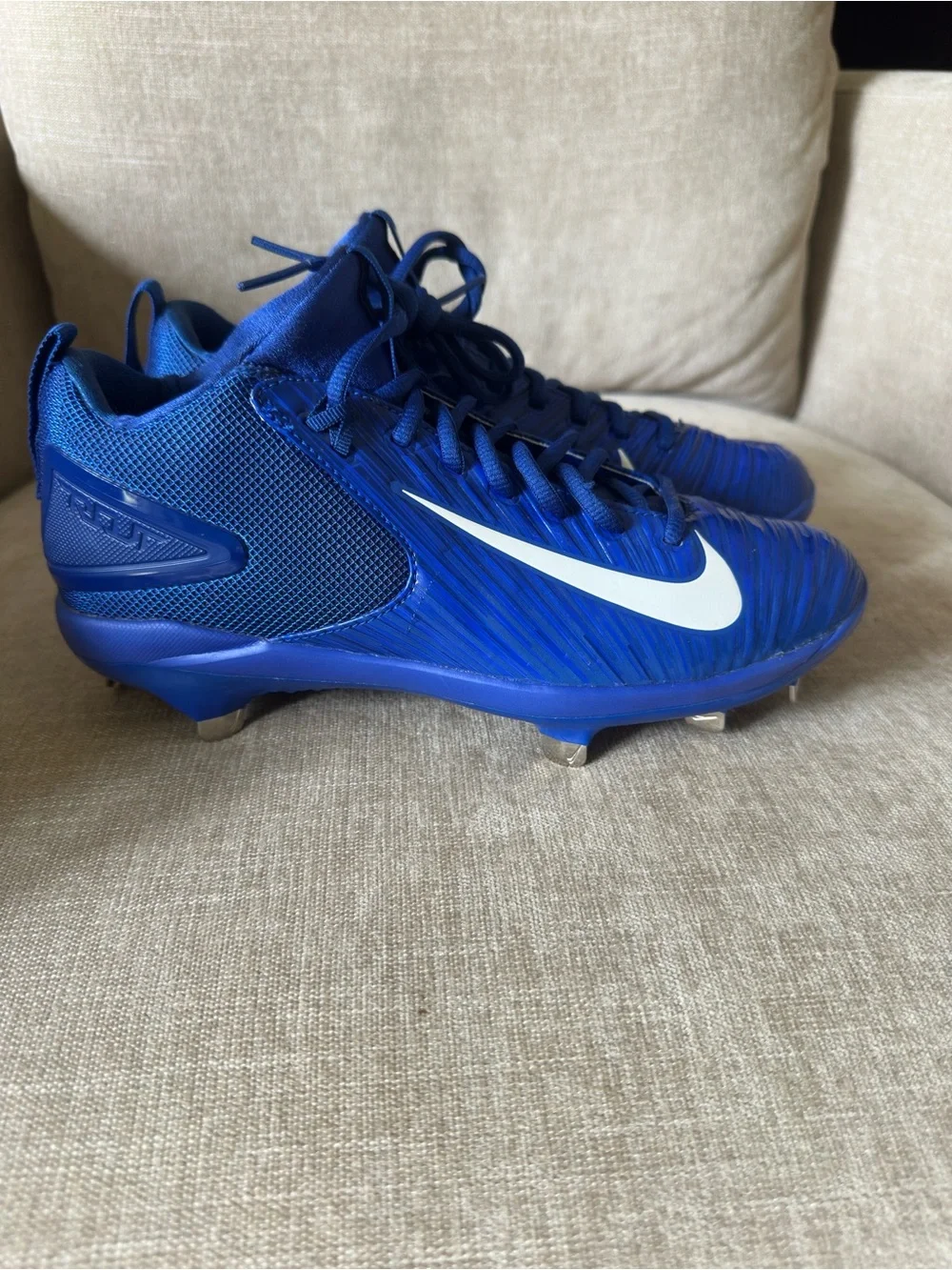 Nike Men’s Royal Blue Cleats with White Swoosh